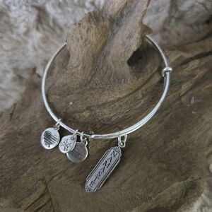 Alex and Ani Silver Namaste Charm Bracelet